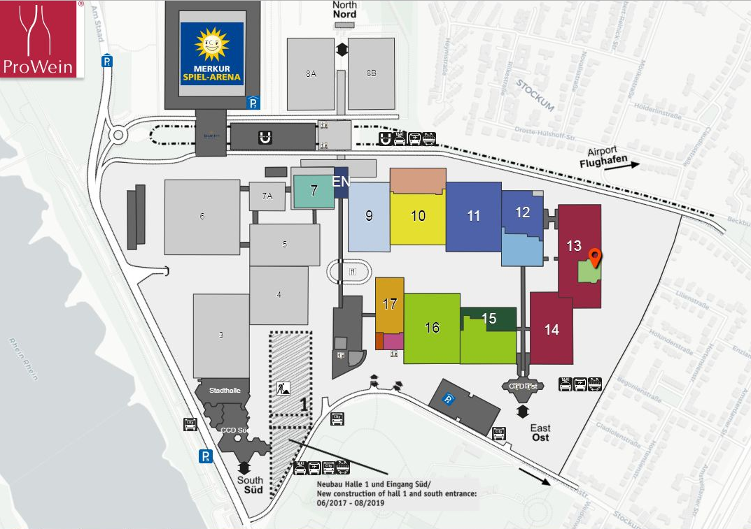 Prowein 2019 Hall Map
